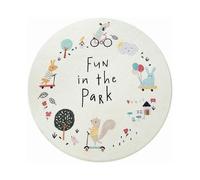 Decorative rug, round fluffy protective mat, children's rug, children's play mat 80 cm