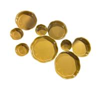 Decorative Serving Bowls, 56x37cm 1173g Aluminum Nine-Grid Dessert Plate, Charcuterie Tray for Snacks Nuts Chips Fruit Candy Meals Appetizers Dining Room Kitchen Parties Home Decor