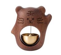 Decorative Shopkeepers Bell,Wood Door Chime, Campanello a vento for porta d'ingresso in legno marrone 9,3x8,6 cm