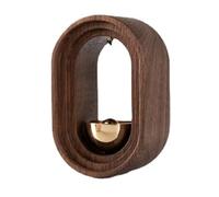 Decorative Shopkeepers Bell,Wood Door Chime, Campanello a vento in legno e rame con ventosa multicolore 10x7x5cm(Bruin)