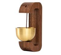 Decorative Shopkeepers Bell,Wood Door Chime, Campanello a vento in legno marrone 7,5x5x2cm