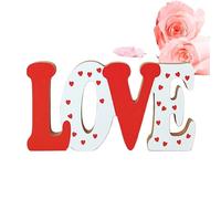 Decorative Standing Letters Sign - Rustic Love Sign for Home,Romantic Valentines Standing Words for Windowsill, Shelf, Cabinet stunning piece
