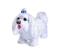 Decorative Statue of A Dog, A Dog Simulation Model of Maltese Animal Sculptures Home Office Tables Show The Collection Window Display Gift