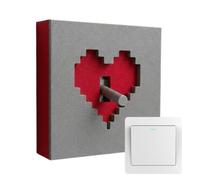 Decorative Switch Plate - Heart, 3D | Wall Art, Singola Toggle, Romantic