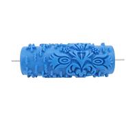 Decorative Texture Roller Rubber Pattern Paint Roller Blue Spiral Design for Walls Furniture Fabric Quilts Conceal Imperfections Create Artistic Flair (100Y)