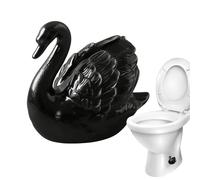 Decorative Toilet Screw Covers, Ceramic Swan Bolt Caps, Toilet Bolt Covers with Modern Style, Smooth Ceramic Fastener Caps, Bathroom Hardware with Swan Design, Toilets Accessories for Home Bathroom