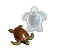 Decorative Turtle Mold, Silicone Crafting Set, 4.25x4.41x0.98 Inch Resin Casting Mold with Detailed Shape Design, Durable Flexible Silicone Form, Tortoise Style Ornament Maker, DIY Home Craft Use