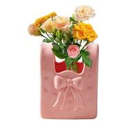 Decorative Vase, Ceramic Bowknot, 4.33x5.511 Inches Display Gear with Quick Hold, Tabletop Stand Set with Easy Place, Home Accessories for Living Room Kitchen Bedroom Working Mantel Cafe & Coffee Shop