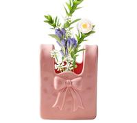 Decorative Vase - Modern Tabletop Flower Holder for Home Interior Styling | Ceramic Material with Smooth Matte Finish, Elegant Centerpiece Vase for Living Room Bedroom Shelf Desk Decor