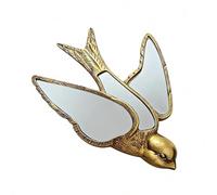 Decorative Wall Mirrors - Vintage Accent Mirror, Swallow Shape Design with Handmade Resin Craft, Hanging Wall Mirror with Ornate Frame Detail, Home Decor Artwork Classic Style, Room Display Use