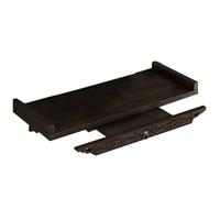 Decorative Wall Shelf, Buddha Altar Shrine Table, 15.35x10.24x4.92in, 2 Layer Storage Rack, Strong Load-Bearing Floating Design, Ideal for Books, Living Room, Bedroom Corner Decor