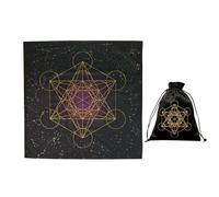 Decorativi Tarocchi Carta Dadi Borsa Piccola Borsa di Nozze Tovaglia Oracoli Carta di Gioco Deposito Gioielli Coulisse Tarocchi Sacchetti, Tovaglia e borsa, Taglia unica, Bellezza di massa