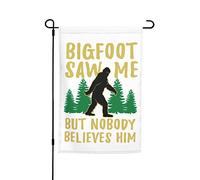 Decorativo Bandierina Da Cortile 30X45Cm Bigfoot Saw Me But Nobody Believes Him Banner Di Benvenuto Premium Bandiere Da Giardino Per Decorazione, Vacanze, Halloween