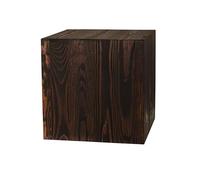 Decorativo Colonna in legno, colonna rustica, decorazione in tronco d’albero, supporto portacandele da pavimento, colonna per fiori in legno, stabile e durevole, noce scuro, 30x30x30 cm