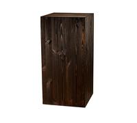 Decorativo Colonna in legno, colonna rustica, decorazione in tronco d’albero, supporto portacandele da pavimento, colonna per fiori in legno, stabile e durevole, noce scuro, 80x40x40 cm