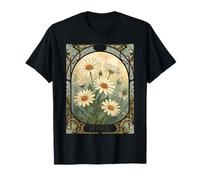 Decorativo Daisy Bloom Art Nouveau Botanical Maglietta