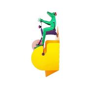 Decorativo: decorazione da parete unica, in bicicletta Figura di Rana | Parete di Carta igienica Durevole, Divertente articolo domestico per la stazione di Parchi Qualsiasi casa, Spazio