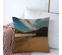 Decorativo Fodere per cuscini Caso Cielo Bellezza Paesaggio Fotografia Isola Bei colori Trame Paesaggio marino Viaggio Cuscino quadrato Cuscini Coprisedili Divano Panca Divano 18x18 pol