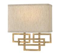 Decorativo Lampada da Parete Chino Crema Bronzo Angolare Premium Design Salotto