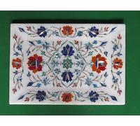 Decorativo Marmo Vassoio Handmade Inserto India Arte Pietra Craft Arredo Casa