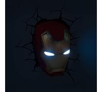 Decorativo Muro LED Lampada Iron Man 3D Deco Luce Avengers Marvel Regalo
