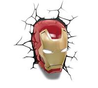 Decorativo Muro LED Lampada Iron Man 3D Luce Bambini Camera Regalo Marvel