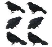 Decorativo Nero Artificiale con Piume Realistiche per Halloween Giardino E Ambientazioni Stagionali Festive Adatto per Composizioni con Zucca E Pietre, Stile A