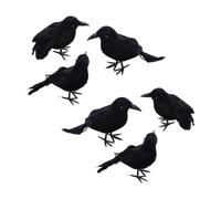 Decorativo Nero Artificiale con Piume Realistiche per Halloween Giardino E Ambientazioni Stagionali Festive Adatto per Composizioni con Zucca E Pietre, Stile B