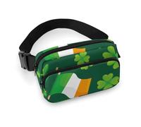Decorativo per Abito da Donna, Confezione Piccola Completamente Stampata, Portatile con Tracolla Regolabile Compatibile con il Trifoglio Verde del Giorno di San Patrizio e la Bandier
