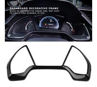 Decorativo per Cruscotto Dell'auto, Rivestimento degli Anelli del Quadrante per Telaio Civic 10th 2016~2018 Nero con Strisce (Stile in fibra di carbonio)