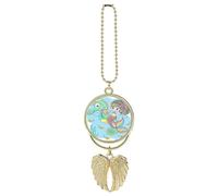 Decorativo Sirena E Cavalluccio Marino Ciondolo Accessori Per Auto Interni Auto Ciondolo Specchietto Retrovisore Moda Classica Regalo Oro 6.7 Inch/17 cm