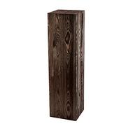 Decorativo Supporto, blocco naturale, decorazione in tronco, colonna portacandele da pavimento, colonna per fiori, colonna rustica, stabile e durevole, nero, 75x20x20 cm