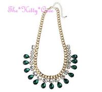 Decorativo Verde Smeraldo Lacrima & Giallo Pallido Cuscino Bling Oro Chandelier