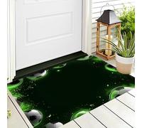 Decorativo Zerbino Verde Calcio Leggero 50X80Cm Morbido Antiscivolo Lavabile Camera Da Letto,Arte Del Movimento Per Interni Soggiorno E Bagno Scarpe Patio Giardino Veranda Porta