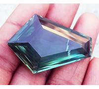 Decorato Forma Verde Naturale Ametista 50 + KT Certificato Loose Gemma ~ Omaggio