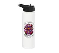 Decorato per Eternity, Dia De Los Muertos Mattone Messicano Stainless Steel Insulated Water Bottle