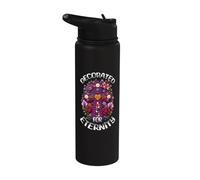 Decorato per Eternity, Dia De Los Muertos Mattone Messicano Stainless Steel Insulated Water Bottle