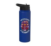 Decorato per Eternity, Dia De Los Muertos Mattone Messicano Stainless Steel Insulated Water Bottle