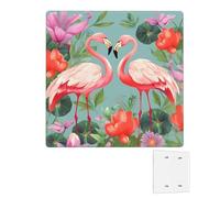 Decorator Piastra da parete 2 Gang Copertura interruttore della luce Duplex Presa Coperture Flamingo Love Flowers Piastre da parete per prese elettriche Copertura spina Dimensioni standard Doppio
