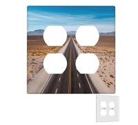Decorator Piastra da parete 2 Gang Copertura interruttore luce Duplex Presa Coperture autostrada strada strada nel deserto piastre da parete per prese elettriche Copertura spina di medie dimensioni