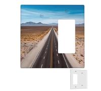 Decorator Piastra da parete 2 Gang Copertura interruttore luce Duplex Presa Coperture autostrada strada strada nel deserto piastre da parete per prese elettriche Copertura spina di medie dimensioni