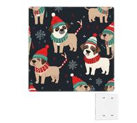 Decorator Piastra da parete 2 Gang Copertura interruttore luce Duplex Presa Coperture Buon Natale Cane Piastre da parete per prese elettriche Copertura Spina Dimensioni standard Doppio interruttore a
