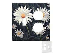 Decorator Piastra da parete 2 Gang Copertura interruttore luce Duplex Presa Coperture Daisy Piastre da parete per prese elettriche Copertura spina Dimensioni standard Doppio interruttore a bilanciere