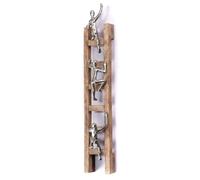 DECORATZIONE MURALE Climb | 58 cm, Legno di Mango, Alluminio | Scala in Legno, Arte murale Arrampicata, Immagine murale, Decorazione murale Scala, Rilievo murale