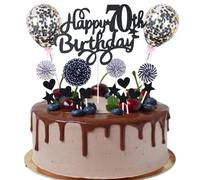 decorazione 70° compleanno torta topper buon compleanno uomo donna