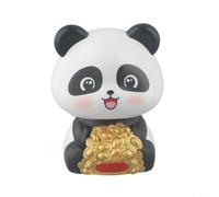 Decorazione a energia solare a forma di panda annuente per auto e uso domestico, materiale ABS con meccanismo di movimento leggero, che porta energia positiva e simbolismo culturale (A)