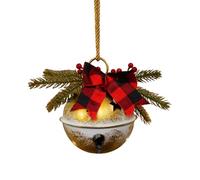 Decorazione a forma di campana di Natale | Bacche artificiali agganciabili - Grande campana di Natale con fiocco, per il soggiorno, la camera da letto, la sala da pranzo, la scala della porta