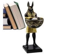 Decorazione a forma di cane, scultura decorativa a forma di animale in resina con, statua in miniatura del dio del cane egiziano, per camera da, mensola, tavolo, studio, cameretta dei