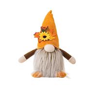 Decorazione a forma di gnomi illuminati autunnali, 26 cm per il Ringraziamento, graziose foglie d'acero, girasole, decorazione in peluche, decorazione per vassoio a più livelli per casa, ufficio