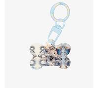 Decorazione a forma di osso di cane in acrilico con stampa di polpo retrò, targhette per animali domestici, portachiavi per le vacanze, per gli amanti degli animali domestici, regalo per cani